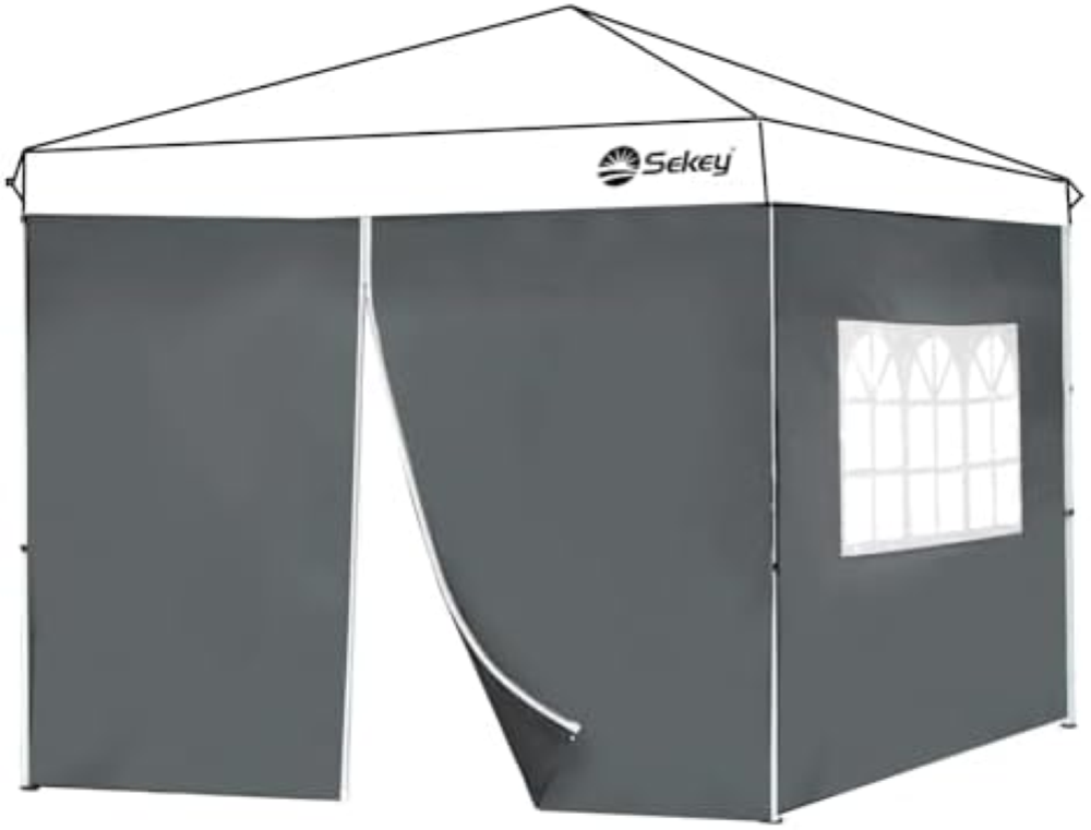 Sekey 2 Pareti Laterali con Finestra & Cerniera per 3x3m Gazebo Pieghevole, Impe