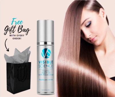 Visible Science Organic Argan Oil | For ALL Hair Types | FREE GIFT BAG Included!