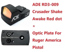 ADE RD3-009 Red Dot Sight + Optic Mounting Plate for Ruger American Pistol