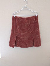 Vintage Velvet Embossed Pleated Skirt Cynthia Steffe Made in USA Size 12
