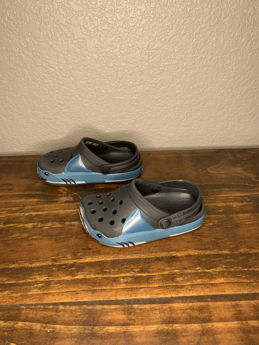 Crocs Shark Clogs Size C7