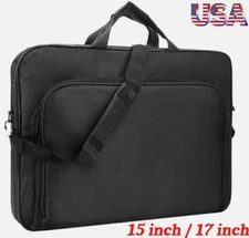 15" 17" Briefcase for Men Large Laptop Case Computer Bag Office Travel Business