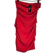 NEW Lulus S Red Ruched Draped Mini Dress Strapless Party Cocktail Sexy Club