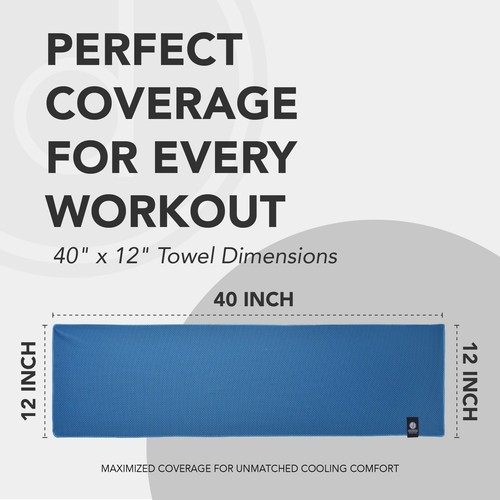 Microfiber Cooling Towels For Neck And Face 4 Pack 40x12 Mesh Quick Dry Gym Tow - Picture 2 of 7