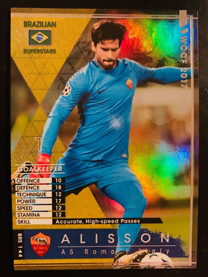 2017-18 Panini WCCF Brazilian Superstars Alisson AS Roma refractor
