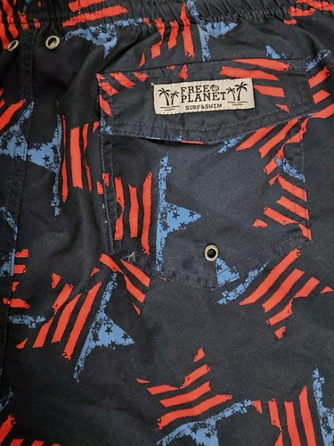Pantaloncini da bagno Free Planet foderati taglia XL stelle nuovi senza etichette - Foto 4 di 9