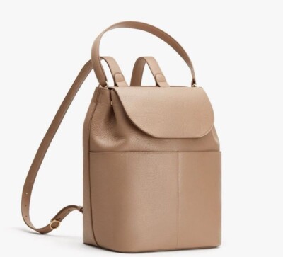 Cuyana Medium 13 CAPPUCCINO-Leather Backpack-NEW Never Used