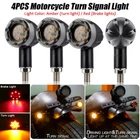 4X Motorcycle LED Turn Signals Blinker Light For Harley BMW Honda Chopper Bobber