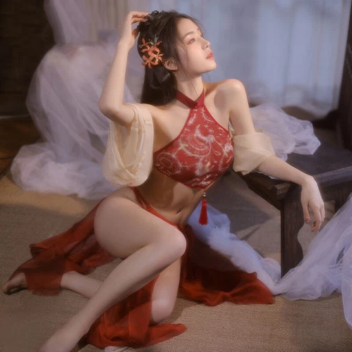 Sexy Damen-Dessous Hanfu Kleid Nachtwäsche Cosplay Kostüm Unterwäsche Nachtwäsche - Bild 3 von 6