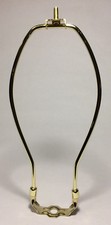 11 1/2" Brass Lamp Harp Shade Holder w/Base for Lamp Repair, Heavy Duty HAR49