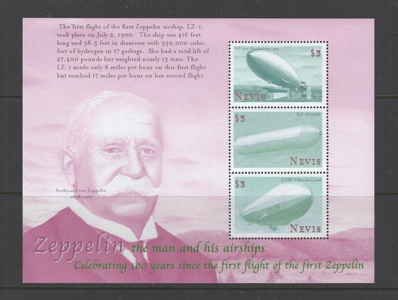 Nevis 2000-2008 #1208, 1469, 1545 MNH Assorted Souvenir Sheets