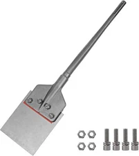 SDS-Max Shank 6 Inch Floor Scraper Chisel Bit - 6" Wide Blade Scraper 25" Long