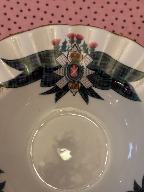 Royal Albert English Bone China Trinket Dish  BLACK WATCH Pattern 4 7/8"  LOVELY View 2
