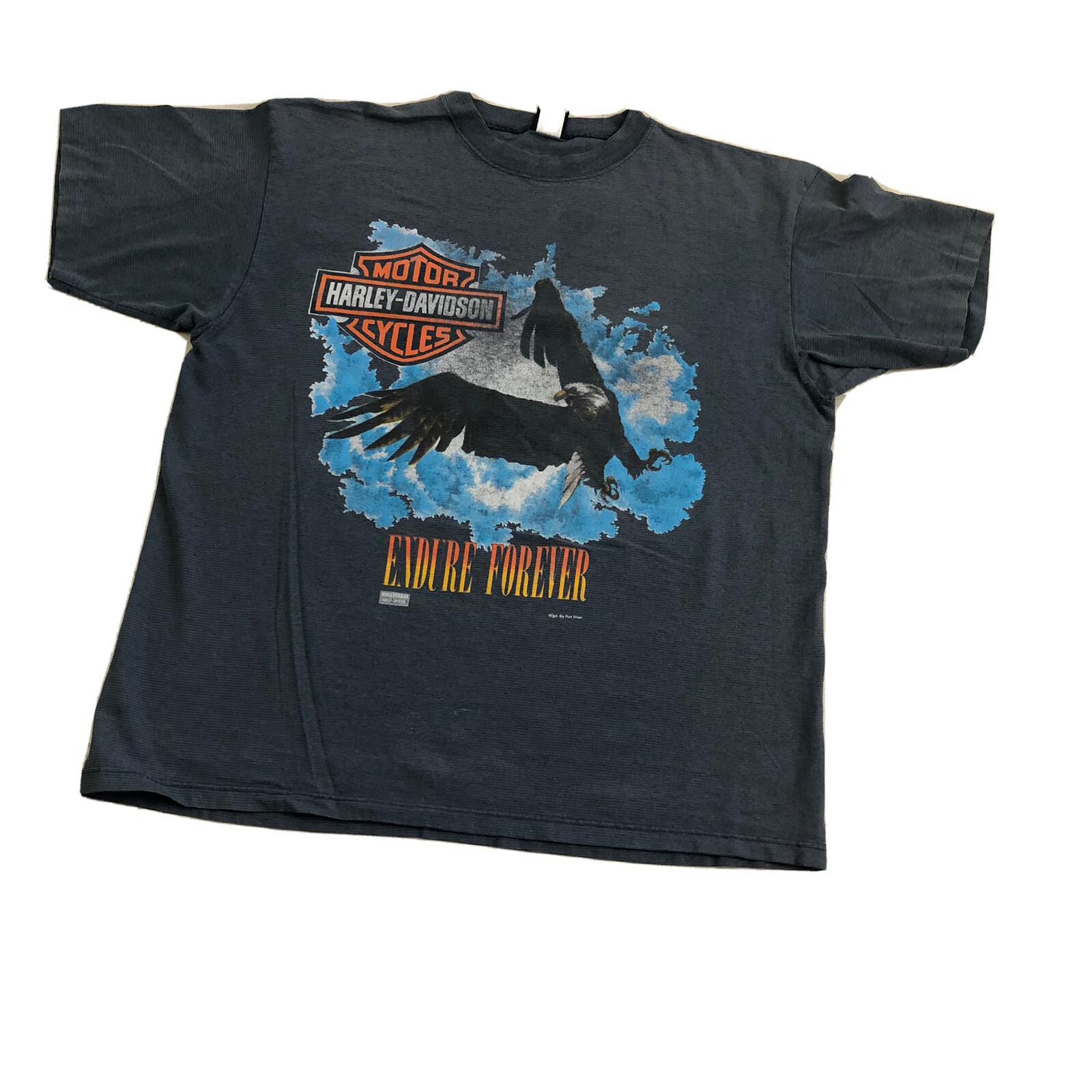 vintage Harley Davidson T-shirt by fun wear Eagle sky endure forever Size XLarge