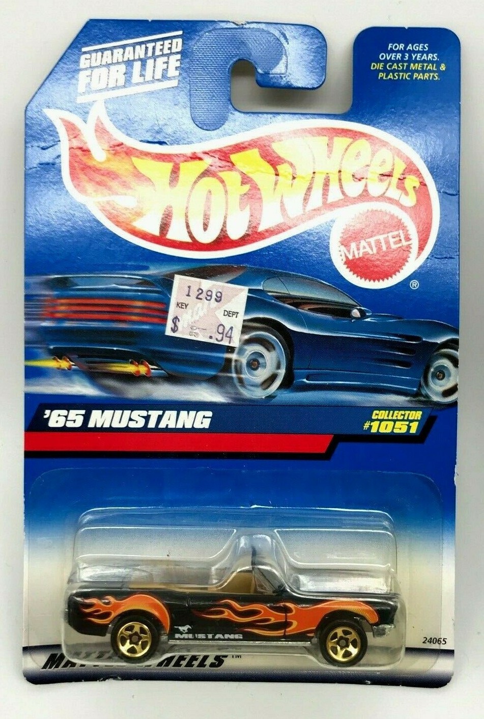 Hot Wheels ‘65 Mustang Convertible #1051 Black Gold 5 Spoke Rims Tan Inter.