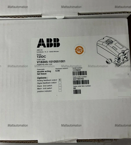 V18345-1010551001 ABB Valve Positioner Expedited Shipping UPS Express - Picture 1 of 1