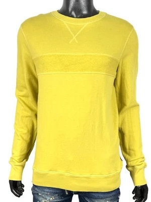 Woolrich sweat-shirt homme taille M coton jaune col John Rich & Bros - Photo 1/4
