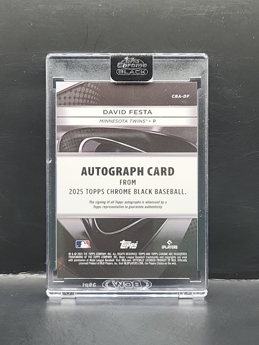 2025 Topps Chrome Black David Festa RC Auto Minnesota Twins