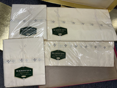 RARE Vintage WAMSUTTA Supercale 4 STD CASES + 2 FLAT SHEETS 72 X108 MADE IN USA
