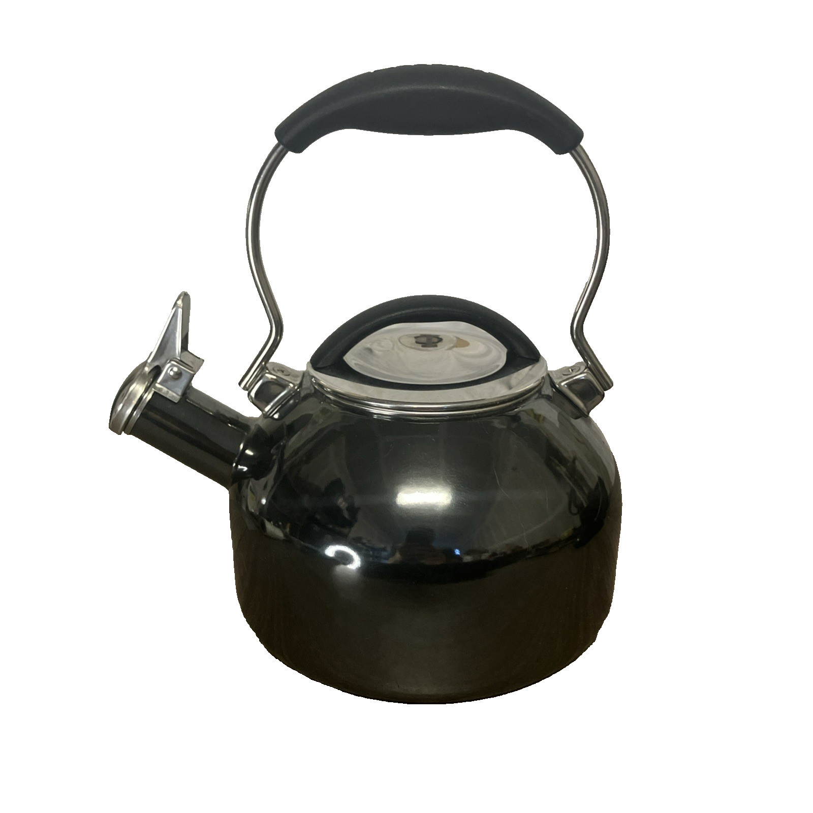 Chantal 1.8 QT Enamel on Steel Whistling Tea Kettle Teapot Dark Grey or Black