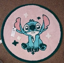 Disney Stitch Green Pink -Bath Mat Rug-65cm x 65cm-  Bathroom Accessories BNWT