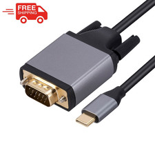 USB-C Type-C to VGA Cable Lead USB 3.1 Male to 15-pin VGA Male Full HD