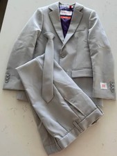 Opposuit Groovy Gray Boys 3 Piece Suit Set, Jacket, Pants Tie, Size 8