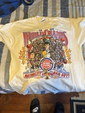 Vintage Detroit Pistons 1989 NBA World Champion Motor City Bad Boys T-Shirt Lg