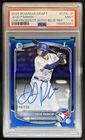 2025 Bowman Draft JJ Parker Chrome Auto Blue Refractor 1st #/150 Jays PSA 9