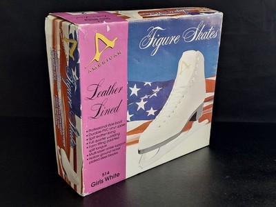 American Figure Skates (Shoes/Boots) Youth Girls Size 2 (EUR 32) White #514