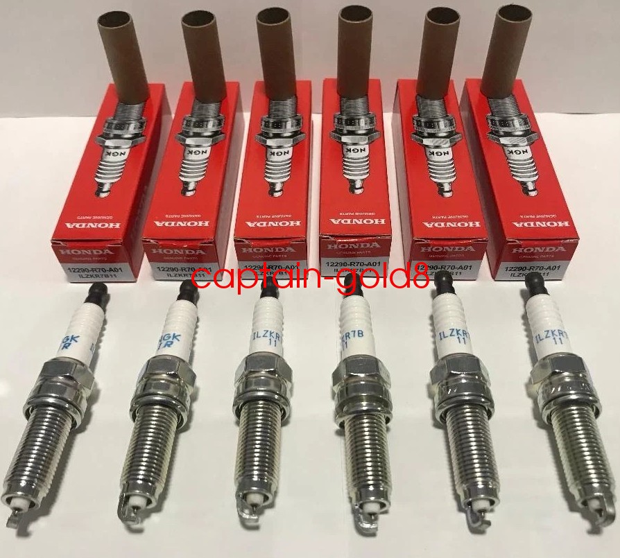 6PCS Genuine OEM NGK Iridium Spark Plugs For Honda 12290-R70-A01 ILZKR7B11