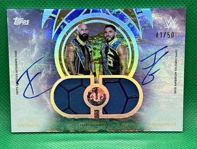 2025 Topps WWE Universe Tommaso Ciampa Johnny Gargano Dual Patch Auto /50 DIY