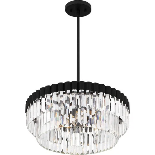 Quoizel QP6742 Starlight 4 Light 19"W Crystal Pendant - Black - Picture 3 of 9
