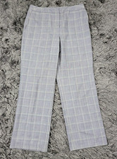 Talbots Pants Womens 10 Gray Glen Plaid Stretch Dress Trousers Work Career Chic