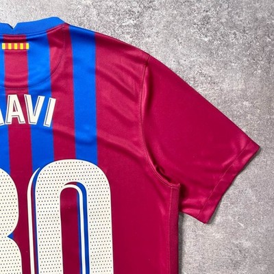 Gavi FC Barcelona 2021-2022 Home Jersey #30 Nike Authentic Debut