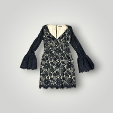 Marciano Enchant Lace Dress Size XS Black Bell Sleeve