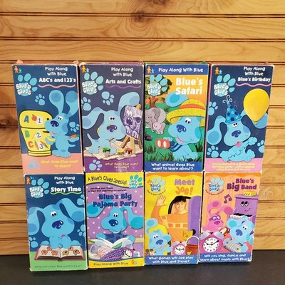 Lot of 8 Blue's Clues VHS 1998 Nickelodeon Nick Jr. Steve Joe