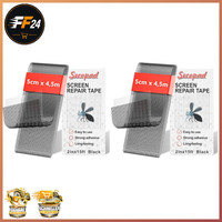 Fliegengitter Reparatur Klebeband 50Mm X 4,5M Schwarz Insektenschutz Set 2Er