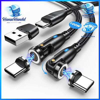 USB C Magnet Ladekabel 100W 2Pack 1m-1,8m 9Pins Schnellladung für Galaxy S23