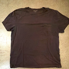 Madewell Women s L Black Crew Neck Short Slee...