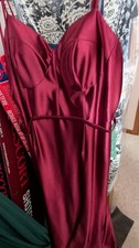 Jules & Cleo Burgundy Satin Sweetheart Strapp...
