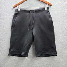 Under Armour Men Activewear Shorts M Black Athletic Shorts Sweat Logo