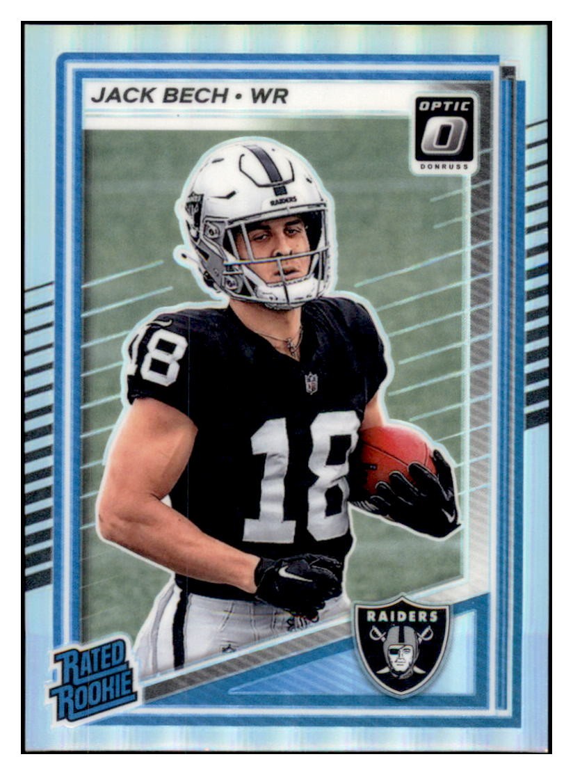 2025 Donruss Optic Jack Bech #211 RC Holo Las Vegas Raiders