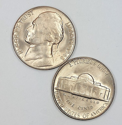 #ad #ad 1948 UNCIRCULATED JEFFERSON NICKEL CHOICE TO GEM BU $4.95