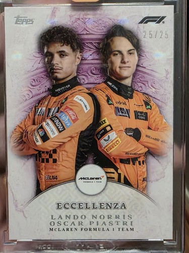 Oscar Piastri, Lando Norris [Purple] 2023 Topps Eccellenza Formula 1 card