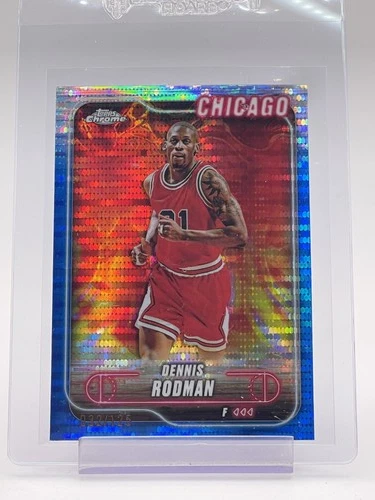 2024 Topps Chrome Basketball Blue Sonar Refractor Dennis Rodman #95