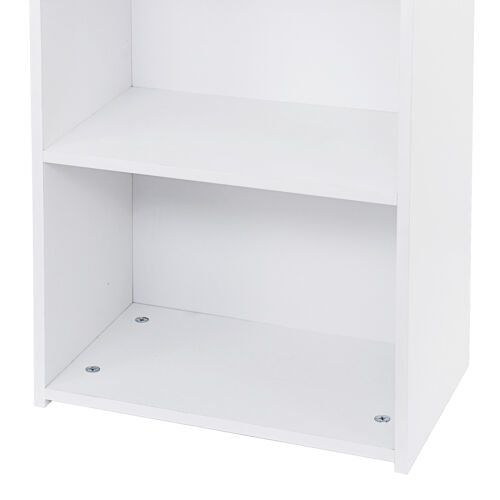 5-Tier Bookcase Storage Organizer Wall Shelf Bookshelf for Home Office White - Picture 7 of 10