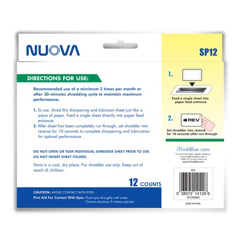 2 PACKS Nuova Shredder Sharpening & Lubricant Sheets (24 counts) - Picture 3 of 5