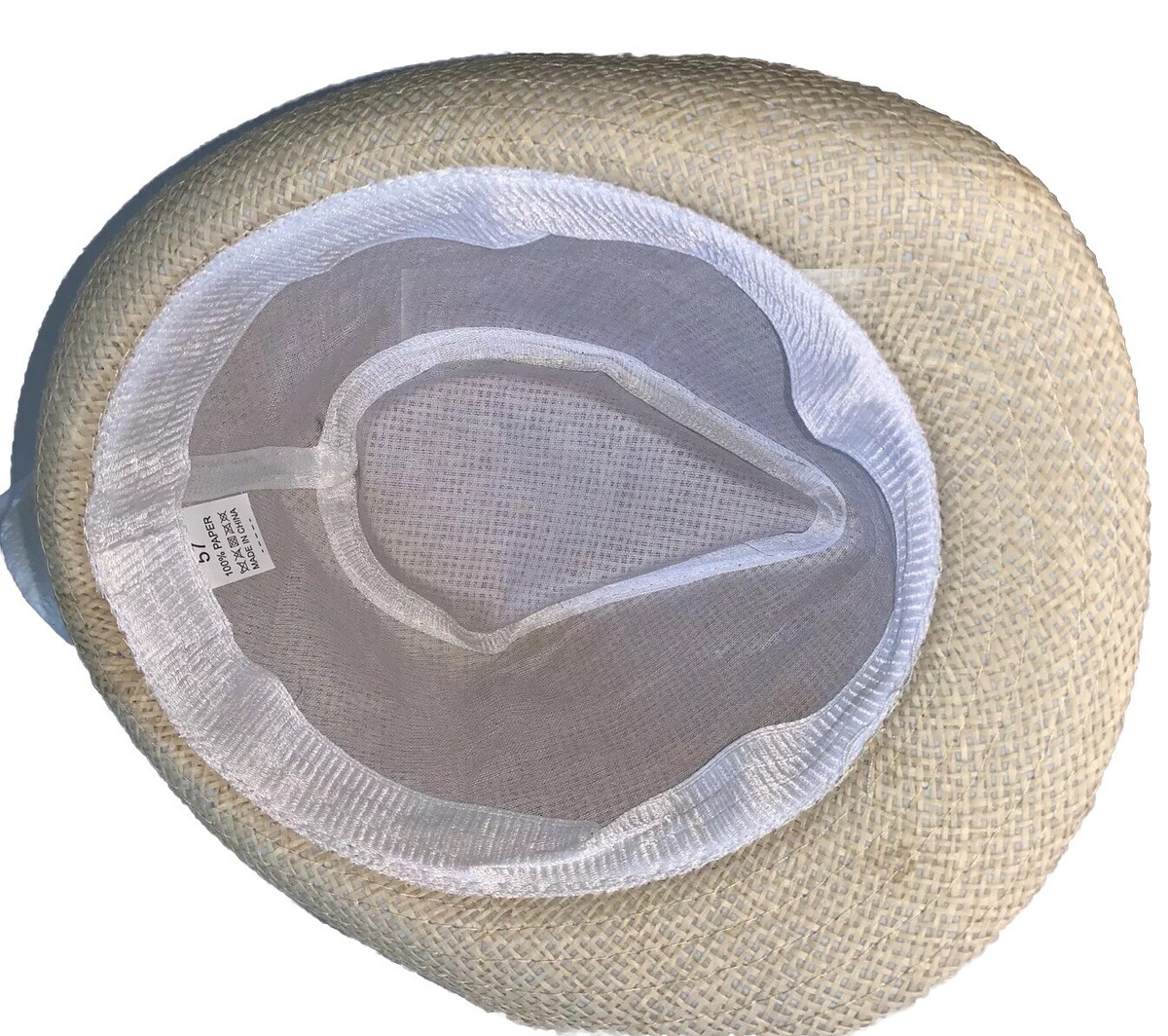 Oversized Paper Straw Fedora Hat Large Big Head Breathable Lightweight Stiff Oversize Fedora / Bowler Hat: Big Size Straw Upbrim Fedora  main image 3
