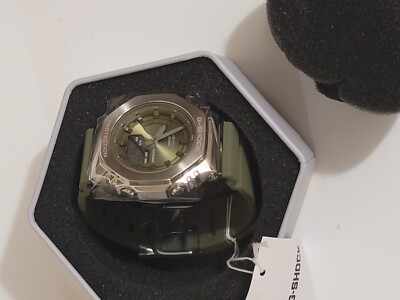Casio G-Shock GM-S2100-3A 46mm Stainless Steel Case Green